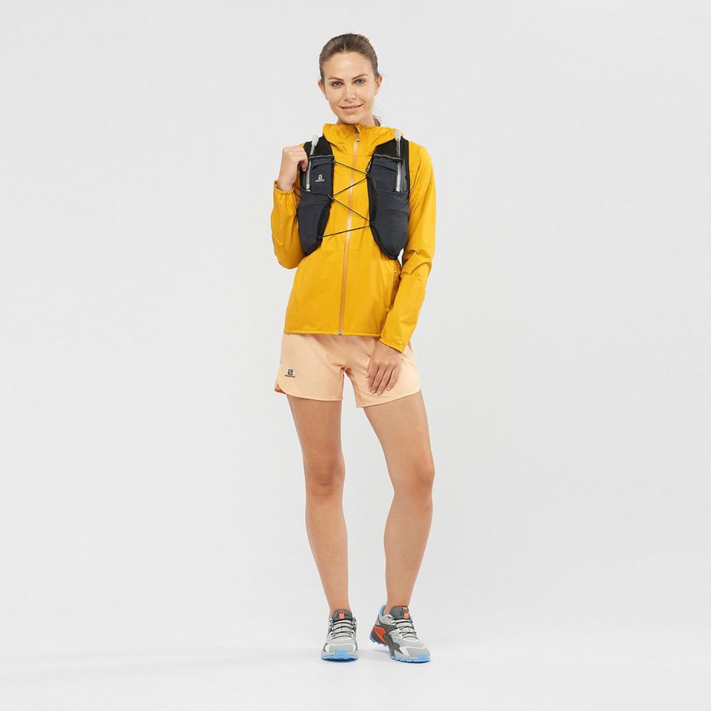 Salomon ACTIVE SKIN 8 W SET - Womens Trail Running Packs - Black - NZ (75069-GCHE)